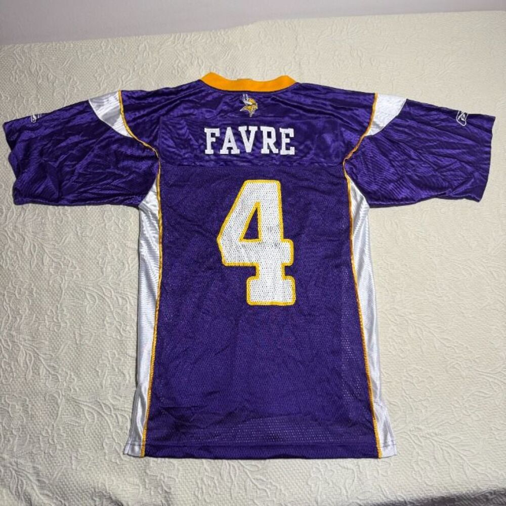 Vintage Reebok NFL Minnesota Vikings Brett Favre Replica Jersey Size S